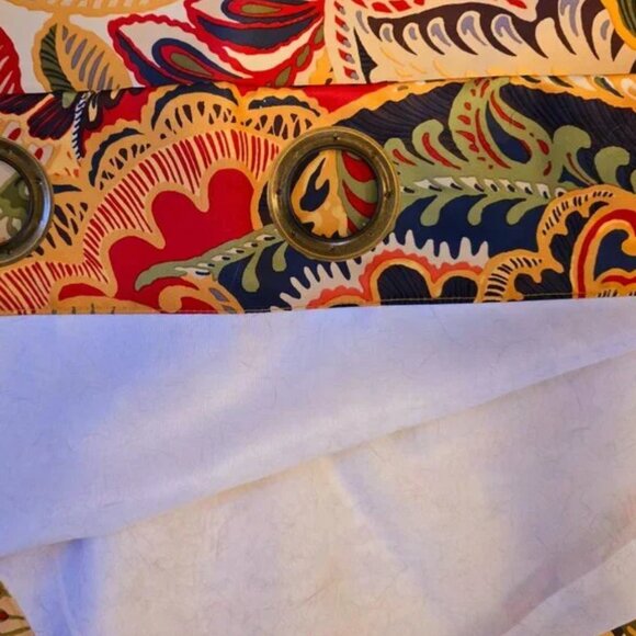 PIER 1 Imports 2 Piece Panel Paisley Curtain set. Length 84" - Width 50" - Picture 2 of 4